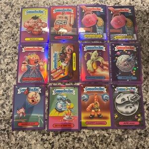 Garbage Pail Kids Chrome 7 2024 Purple Refractor Lot (12) No Duplicates GPK